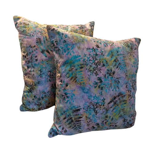 Supreme Accents Purple Leaf Throw Pillow Set