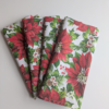 Supreme Accents Fresh Poinsettia Dinner Table Napkins Set of 4