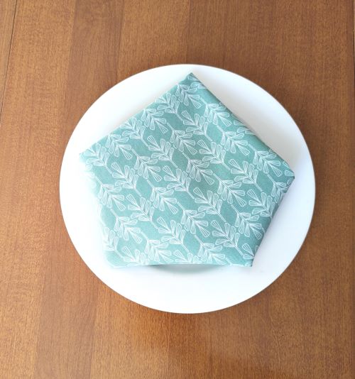 Supreme Accents_Stone Sage Dinner Table Napkins Green dining napkins Green decorative napkins Green cotton napkins