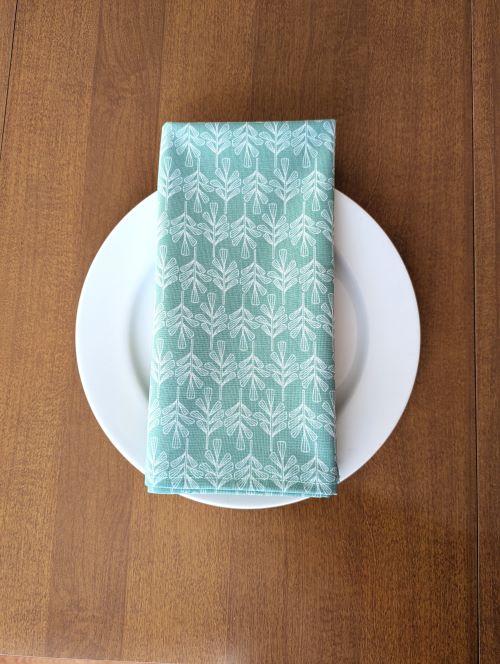 Supreme Accents_Stone Sage Dinner Table Napkins Green dining napkins Green decorative napkins Green cotton napkins