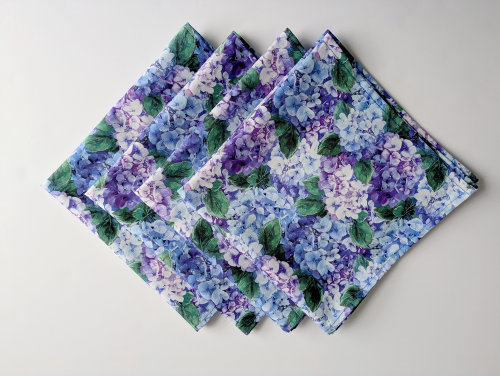 SupremeAccents_Hydrangea Dinner Table Napkins Dinner Table Napkins Flower Napkins Hydrangea Napkins Spring Napkins Summer Napkins