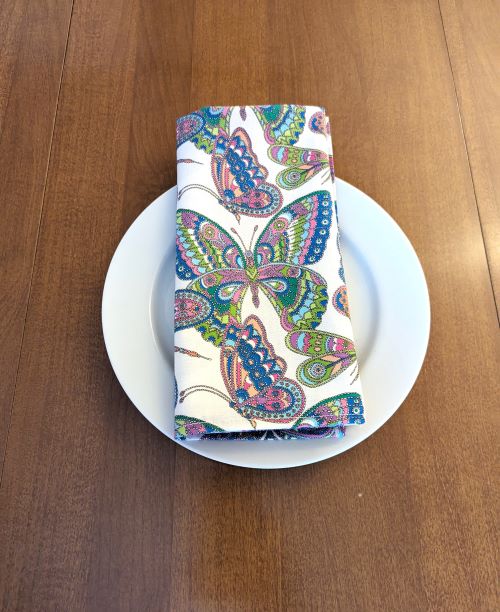 Supreme Accents Butterfly Dinner Table Napkins Butterfly napkins Decorative napkins Summer napkins Dining napkins Spring napkins