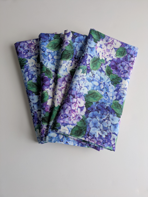 SupremeAccents_Hydrangea Dinner Table Napkins Dinner Table Napkins Flower Napkins Hydrangea Napkins Spring Napkins Summer Napkins