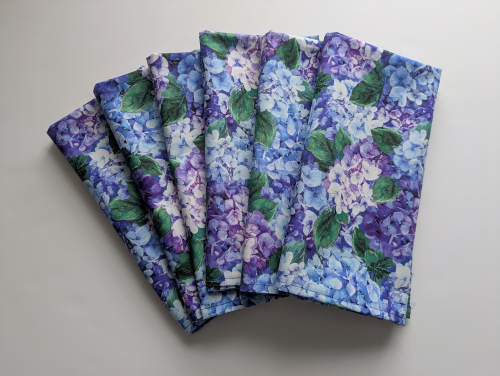 SupremeAccents_Hydrangea Dinner Table Napkins Dinner Table Napkins Flower Napkins Hydrangea Napkins Spring Napkins Summer Napkins