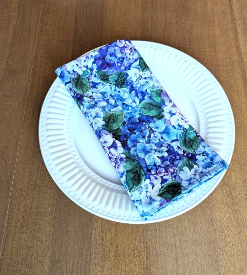 SupremeAccents_Hydrangea Dinner Table Napkins Dinner Table Napkins Flower Napkins Hydrangea Napkins Spring Napkins Summer Napkins