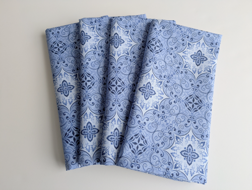 Supreme Accents Stone Blue Dinner Table Napkins Set of 4