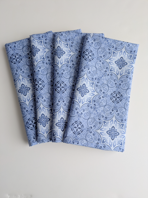 Supreme Accents Stone Blue Dinner Table Napkins Set of 4