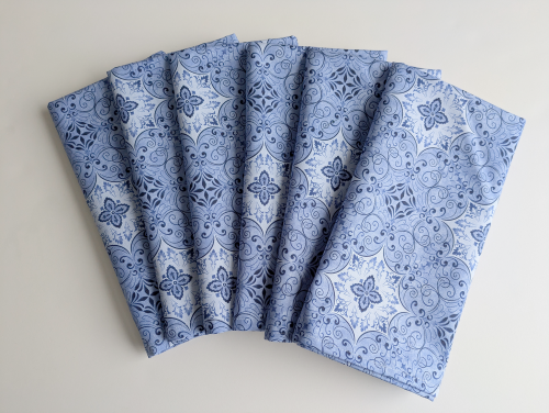 Supreme Accents Stone Blue Dinner Table Napkins Set of 6