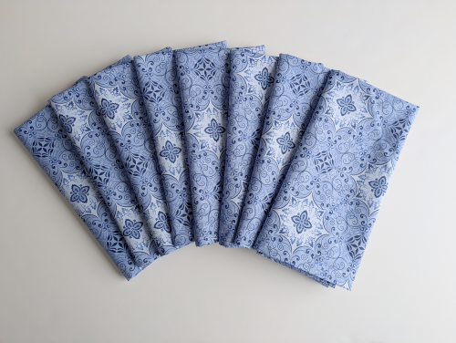 Supreme Accents Stone Blue Dinner Table Napkins Set of 8