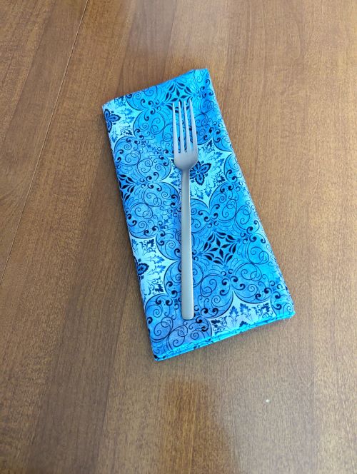 Supreme Accents Stone Blue Dinner Table Napkins