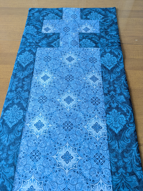 SupremeAccents_Stone Blue Table Runner Handmade table runner modern table runner