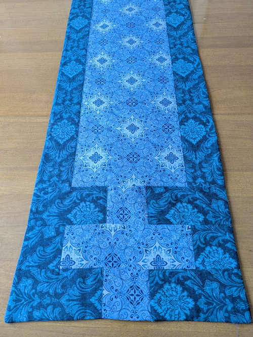 SupremeAccents_Stone Blue Table Runner Handmade table runner modern table runner