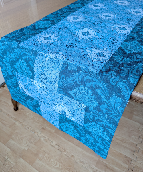 SupremeAccents_Stone Blue Table Runner Handmade table runner modern table runner