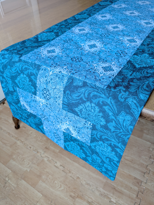 SupremeAccents_Stone Blue Table Runner Handmade table runner modern table runner