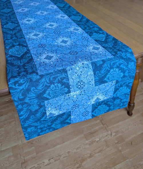 SupremeAccents_Stone Blue Table Runner Handmade table runner modern table runner