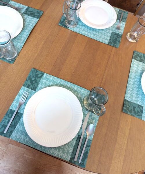 Supreme Accents_Stone Sage Placemat Green placemats Summer placemats Spring placemats Modern placemats