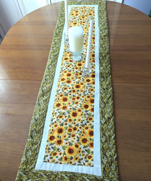 Supreme Accents Sunflower Table Runner Floral table runner Summer table runner Spring table runner