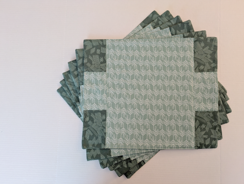 Supreme Accents_Stone Sage Placemat Set of 6 Green placemats Summer placemats Spring placemats Modern placemats