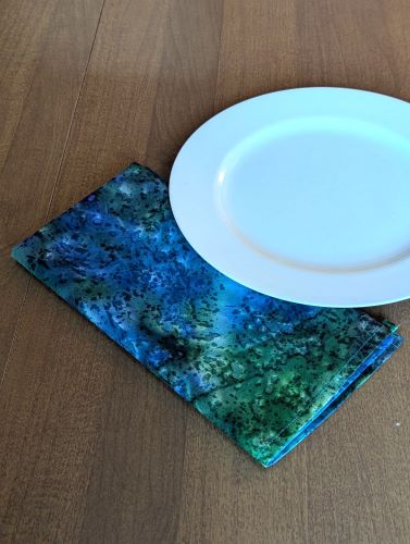 Batik Dinner Table Napkins blue fabric napkins green napkins cotton cloth napkins decorative napkins reusable napkins everyday cloth napkins everyday napkins eco friendly napkins colorful napkins cloth napkins Abstract napkins Supreme Accents