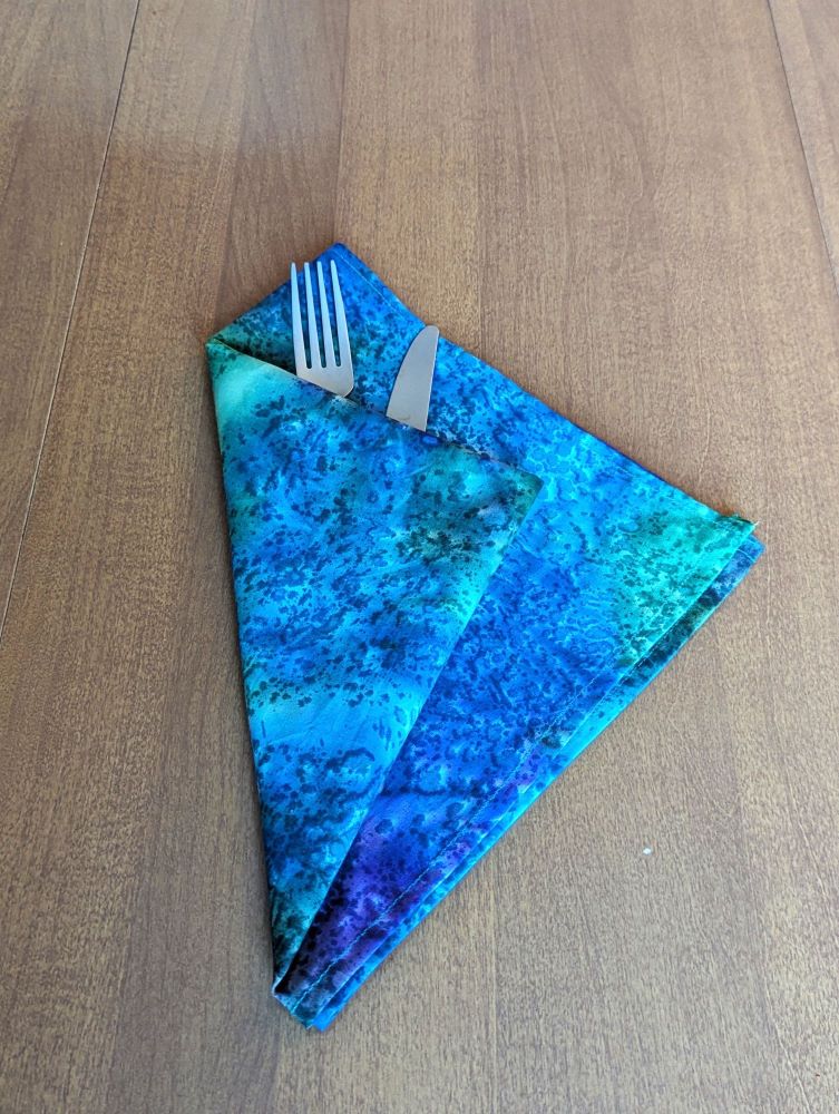 Batik Dinner Table Napkins blue fabric napkins green napkins cotton cloth napkins decorative napkins reusable napkins everyday cloth napkins everyday napkins eco friendly napkins colorful napkins cloth napkins Abstract napkins Supreme Accents