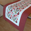 SupremeAccents_Hats and Mittens Burgundy Table Runner Christmas Table Runner Holiday Table Runner Dining Table Runner Handmade Table Runner Holiday Table Decor Modern Table Runner Mountain table runner Rustic table runner Seasonal table linens Table runner for kitchen island Winter dining room Winter table runner