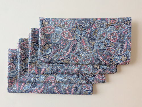 Supreme Accents Paisley Blue Dinner Table Napkins cotton dinner napkins blue cloth napkins dining napkins eco friendly napkins everyday cloth napkins blue cotton napkins decorative napkins dinner table napkins dining napkins cotton napkins