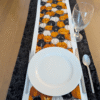 Supreme Accents_Spooky Halloween table runner,Jack o Lantern table runner,Fall table runner,Autumn table runner,Festive table runner, Orange and Black table runner, Halloween table decor,Fall dining decorations,Spooky table settings,fall table runner,autumn table runner,fall quilted table runner,dining table runner,farmhouse table runner,modern table runner,Halloween table runner,dinner table runner,entryway table runner,farmhouse style table,Halloween table runner for farmhouse decor,Fall dining decorations