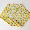 Supreme Accents_ Handmade Lemon Fabric Napkins reusable 100% cotton dinner napkins soft absorbent fabric napkins artisan-made kitchen textiles farmhouse lemon print cloth napkin set