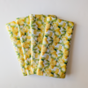 Supreme Accents_ Handmade Lemon Fabric Napkins reusable 100% cotton dinner napkins soft absorbent fabric napkins artisan-made kitchen textiles farmhouse lemon print cloth napkin set