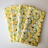 Supreme Accents_ Handmade Lemon Fabric Napkins reusable 100% cotton dinner napkins soft absorbent fabric napkins artisan-made kitchen textiles farmhouse lemon print cloth napkin set