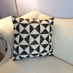 Black and White Geometric Throw Pillow
