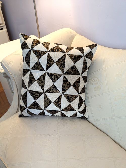 Black and White Geometric Throw Pillow - Image 6