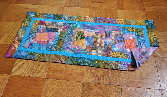 Kaleidoscope Splatter Blue Table Runner 44 inch - Image 5