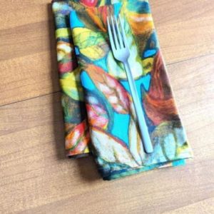 Artistic Fall Leaf Dinner Table Napkins