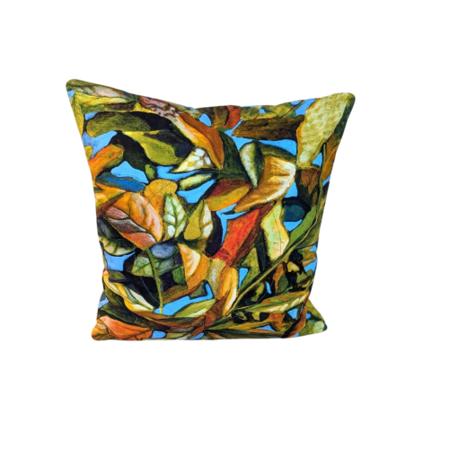 Artistic Fall Leaf Throw Pillow - Image 6
