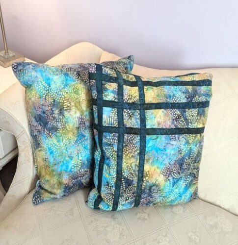 Batik Colorful Throw Pillows Duo