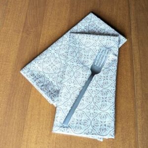 Beige Medallion Dinner Table Napkins
