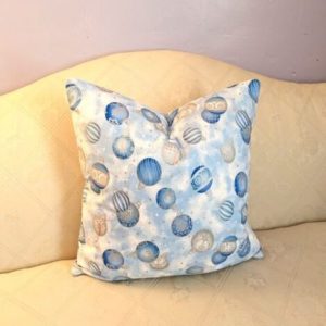 Blue Ornaments Christmas Throw Pillow