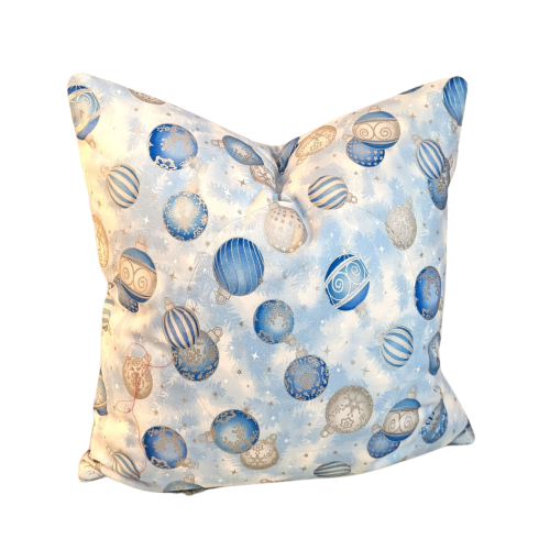 Blue Ornaments Christmas Throw Pillow - Image 8
