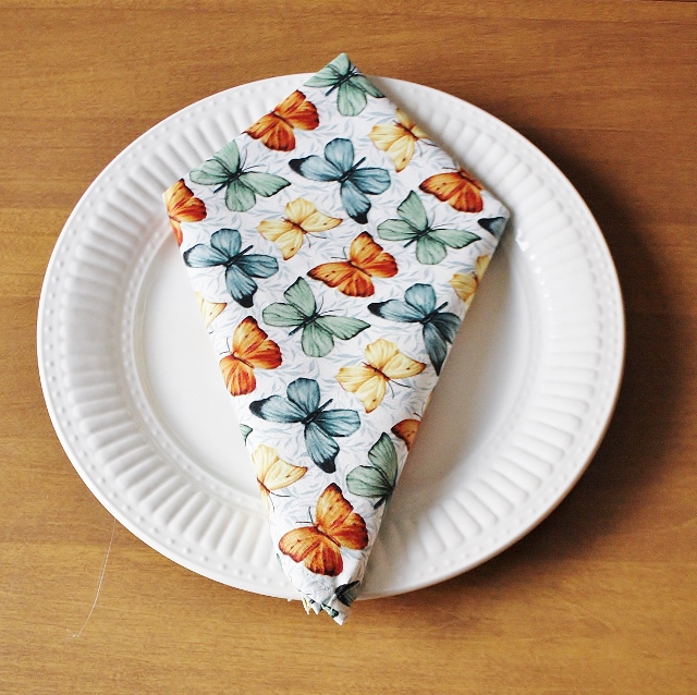 Colorful Butterfly Dinner Table Napkins - Image 3