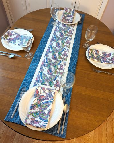 Butterfly Table Runner Napkin Set - Image 7