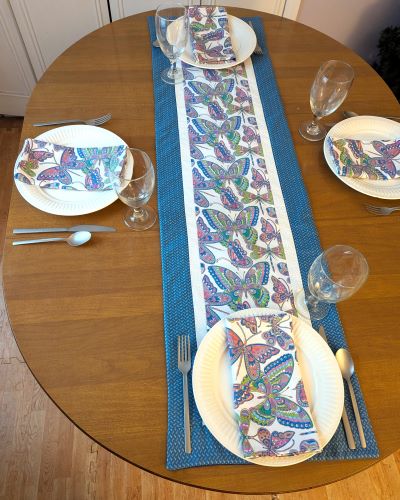 Butterfly Table Runner Napkin Set - Image 5