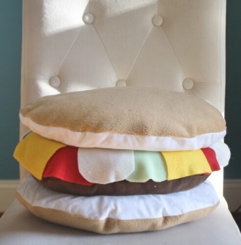 Cheeseburger Throw Pillow