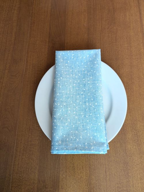 Blue and White Dinner Table Napkins - Image 3