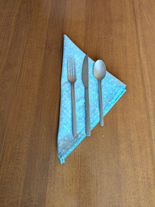 Blue and White Dinner Table Napkins - Image 6