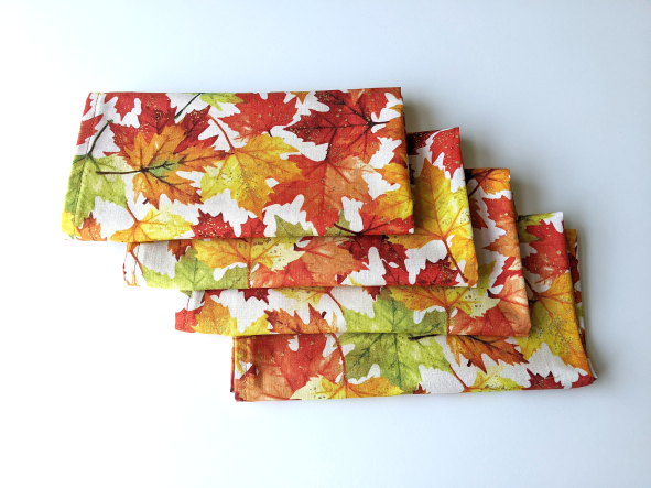 Fall Leaves Dinner Table Napkins - Image 8