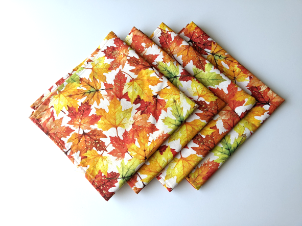Fall Leaves Dinner Table Napkins - Image 7