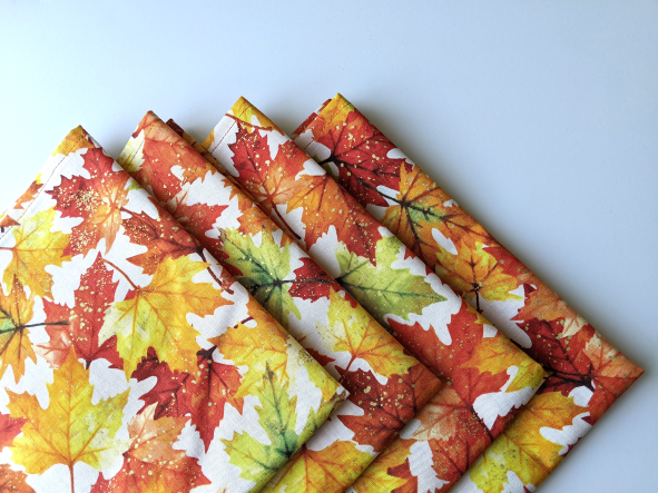 Fall Leaves Dinner Table Napkins - Image 6