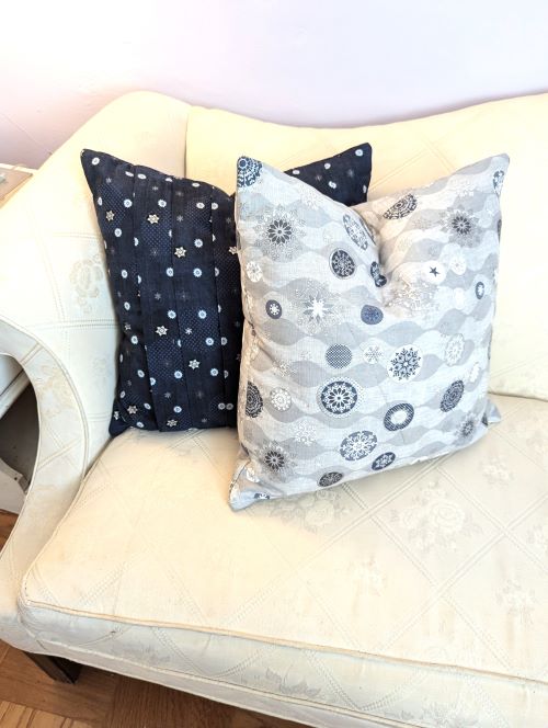 Falling Snowflakes Throw Pillows Duo - Image 3