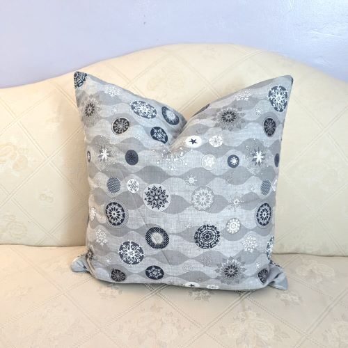 Falling Snowflakes Throw Pillow Too
